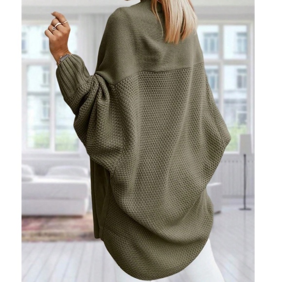 Cozy Solid Knit Open Front Loose Fit Cardigan - Picture 3 of 7